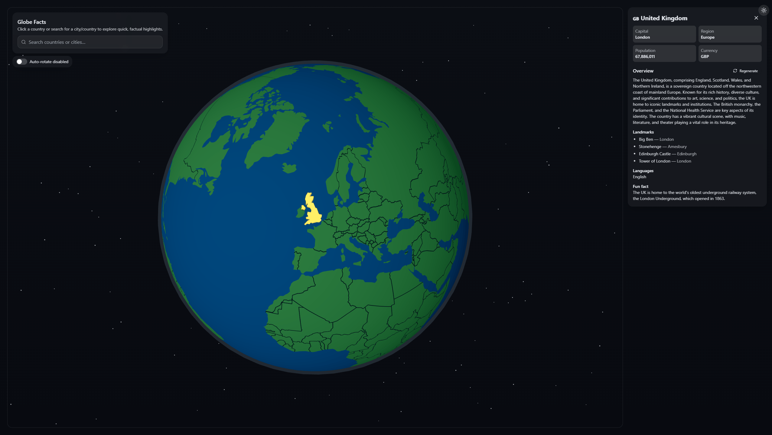 3D-Globe