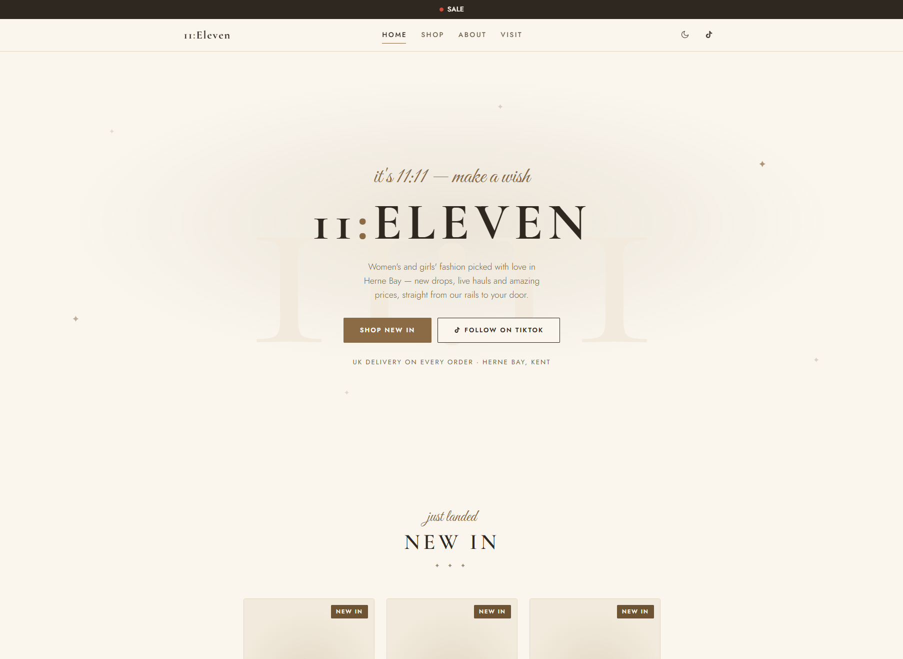 11:Eleven - Clothing Brand Website